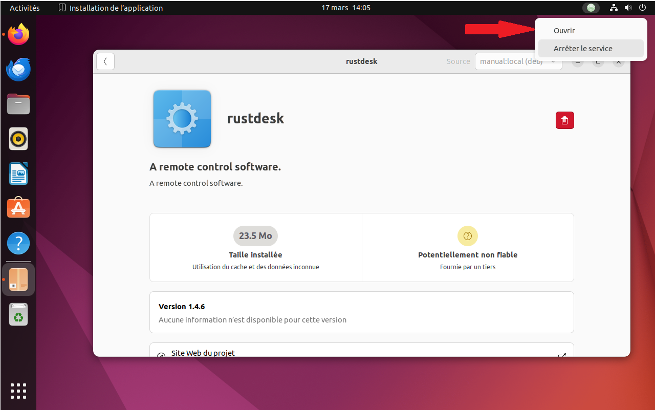 Étape 7 : Lancement de l’application